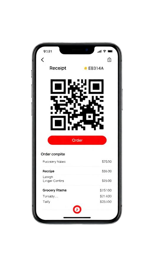 SKAAP receipt scan with a scored item list